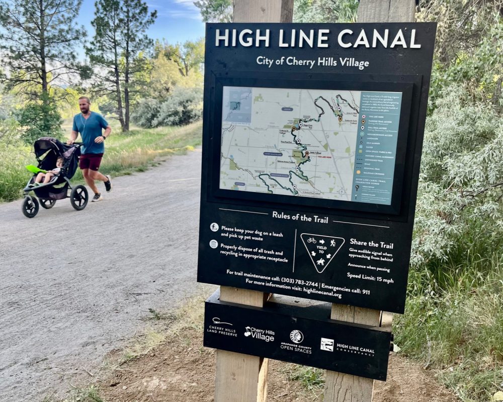 MAP KIOSKS: Wayfinding kiosks provide maps and directions for trail users to find their way and important information about rules, regulations and even wildlife along the corridor.