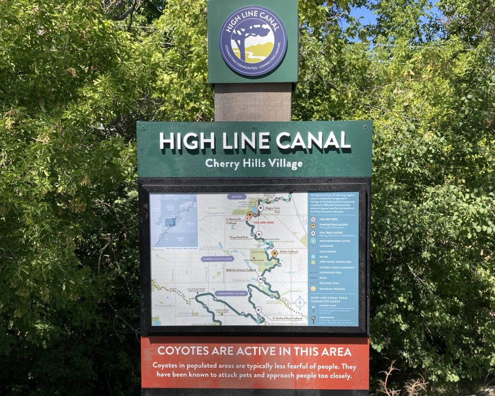 MAP KIOSKS: Wayfinding kiosks provide maps and directions for trail users to find their way and important information about rules, regulations and even wildlife along the corridor.